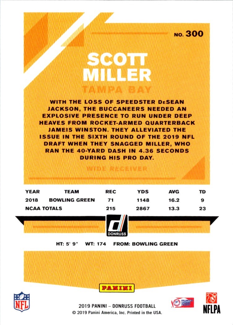 2019 Donruss Green Press Proof Scott Miller