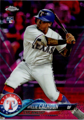 2018 Topps Chrome Refractor Willie Calhoun #113 Rookie