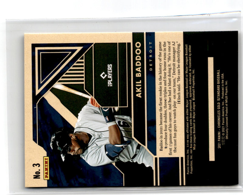 2021 Panini Chronicles Gold Standard Akil Baddoo
