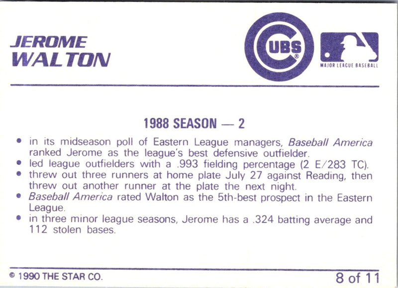 1990 Star Jerome Walton
