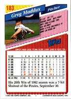 1993 Topps Gold Greg Maddux #183