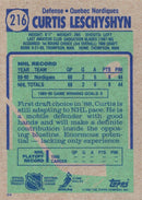 1990 Topps Curtis Leschyshyn