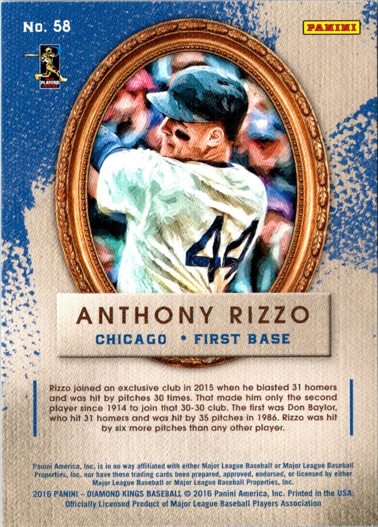 2016 Panini Diamond Kings Anthony Rizzo