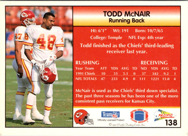 1992 Pacific Todd McNair