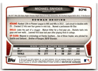 2013 Bowman Chrome Prospects Michael Snyder #BCP46