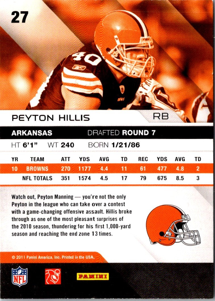 2011 Panini Absolute Memorabilia Peyton Hillis