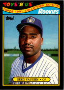 1991 Topps Toys'R'Us Rookies Greg Vaughn