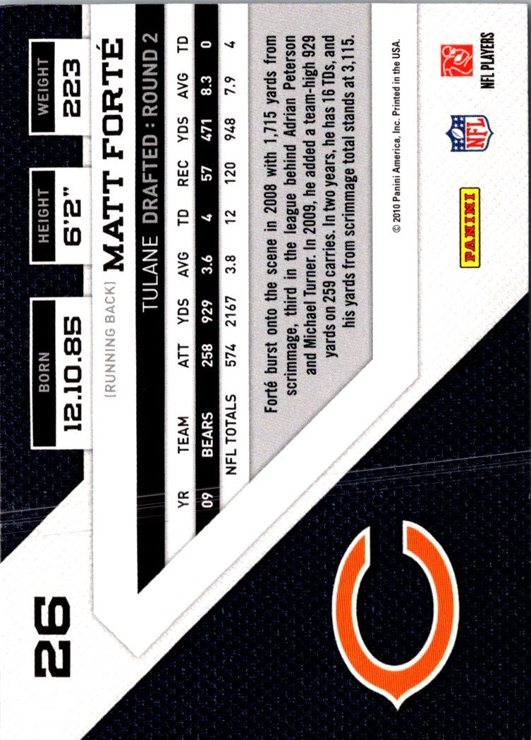 2010 Panini Rookies & Stars Matt Forte