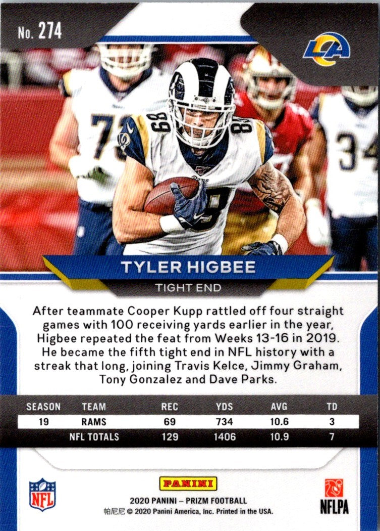 2020 Panini Prizm Tyler Higbee