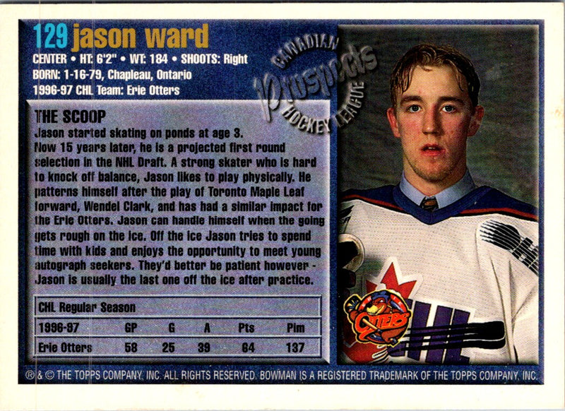 1997 Bowman CHL Jason Ward
