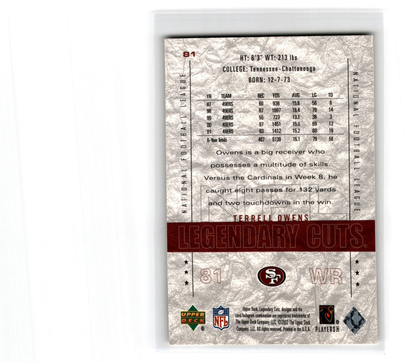 2002 SP Legendary Cuts Terrell Owens