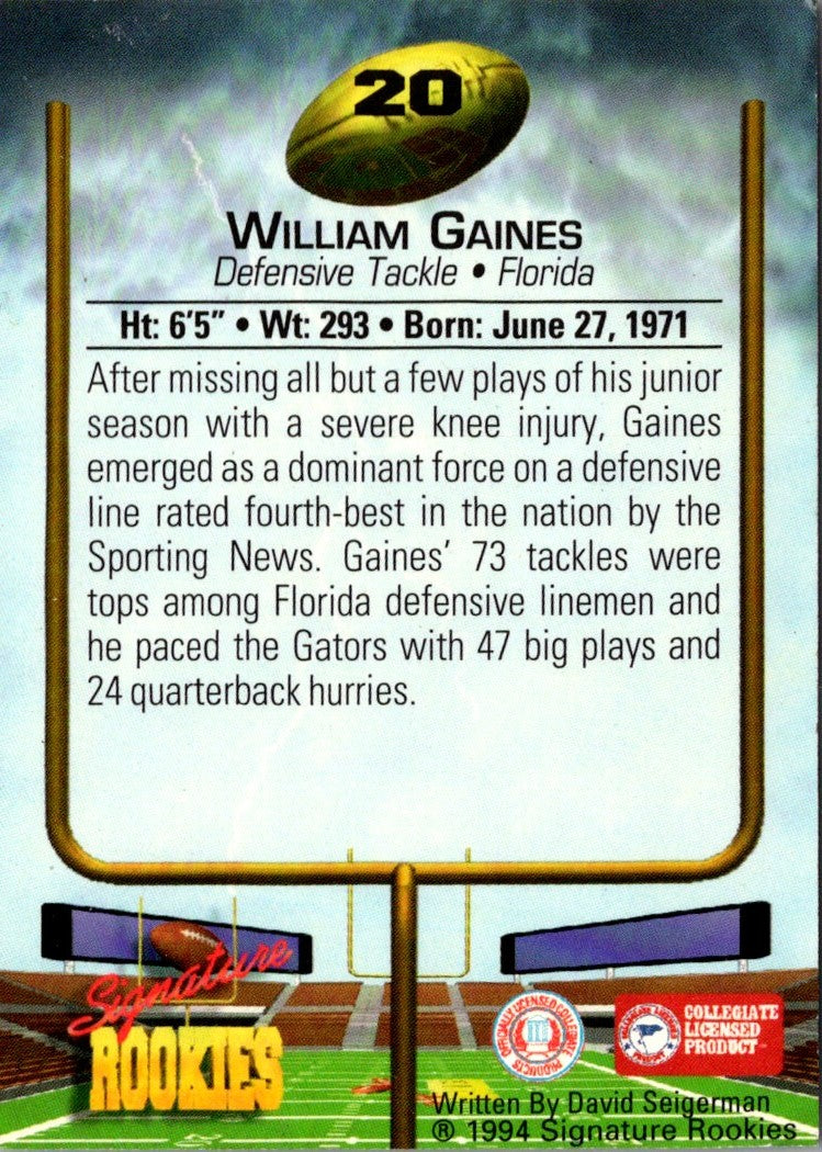 1994 Signature Rookies William Gaines