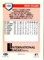 1991 Line Drive AAA Bernie Williams #123