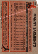 1983 Topps Manny Sarmiento