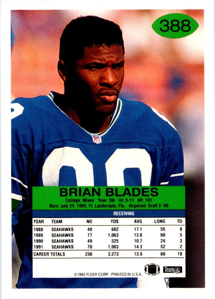 1992 Fleer Brian Blades