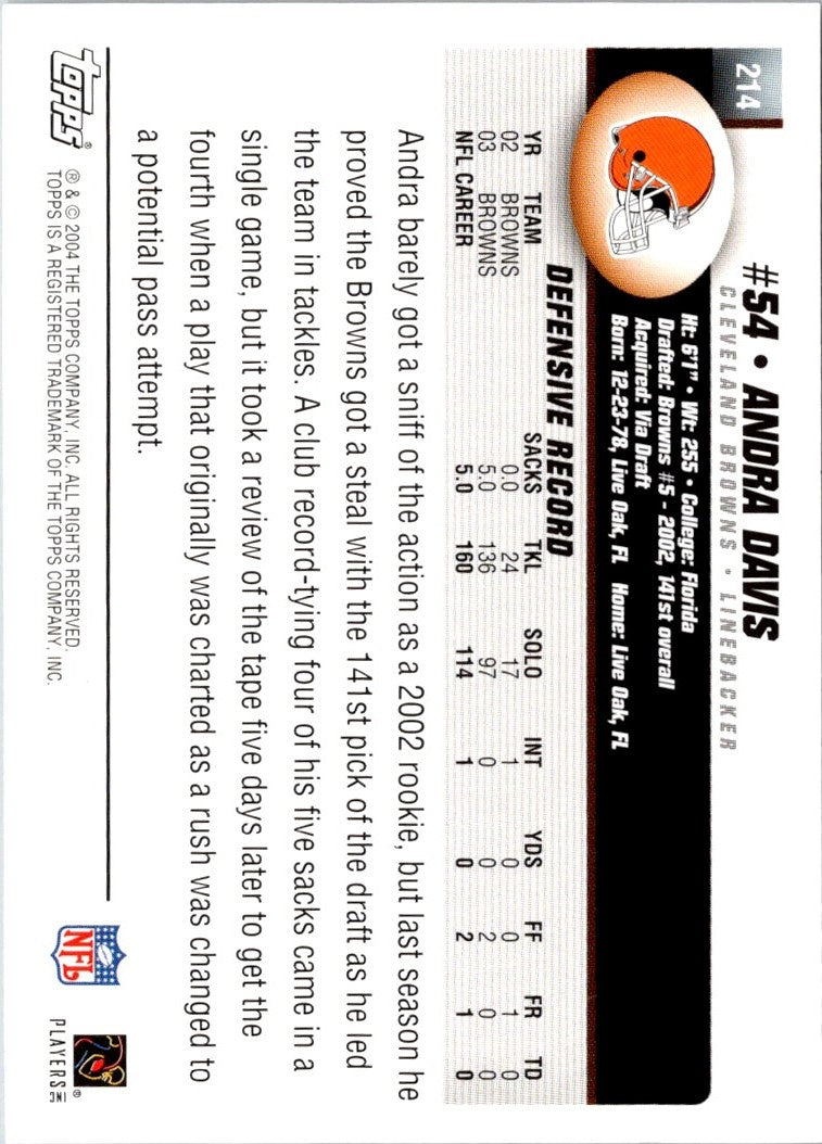 2004 Topps Andra Davis