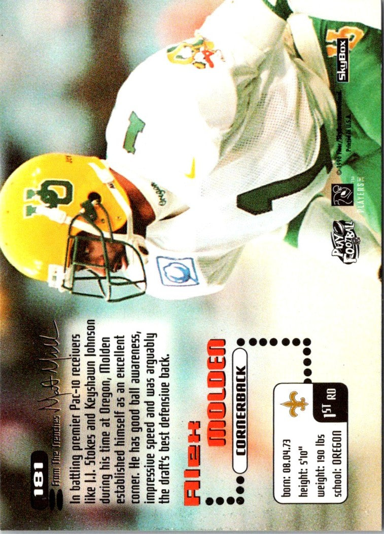 1996 SkyBox Impact Alex Molden