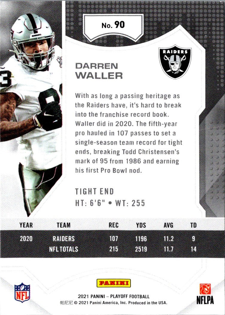 2021 Panini Playoff Darren Waller