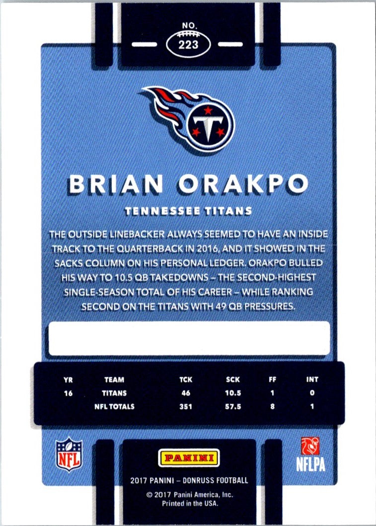 2017 Donruss Brian Orakpo