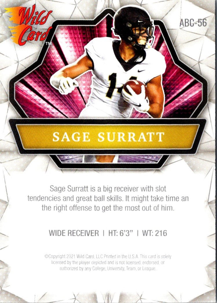 2021 Wild Card Sage Surratt