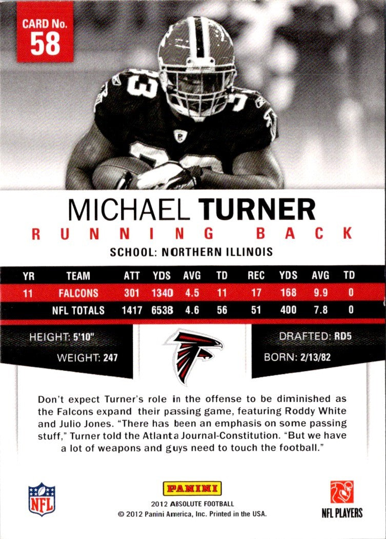 2012 Panini Absolute Michael Turner