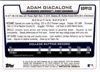 2012 Bowman Draft Picks & Prospects Chrome Adam Giacalone #BDPP120