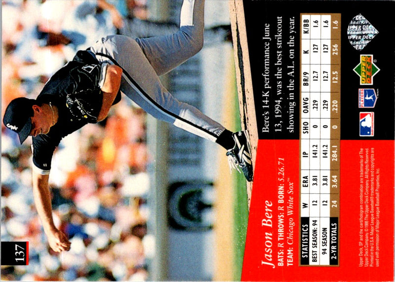 1995 SP Superbafoil Jason Bere