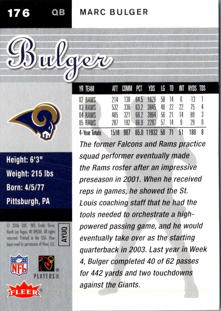 2006 Ultra Marc Bulger