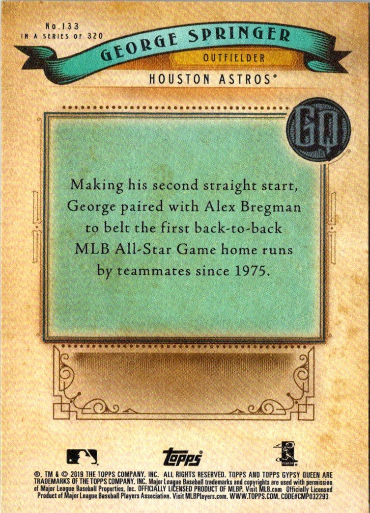 2019 Topps Gypsy Queen George Springer