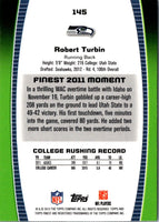 2012 Finest Robert Turbin #145 Rookie