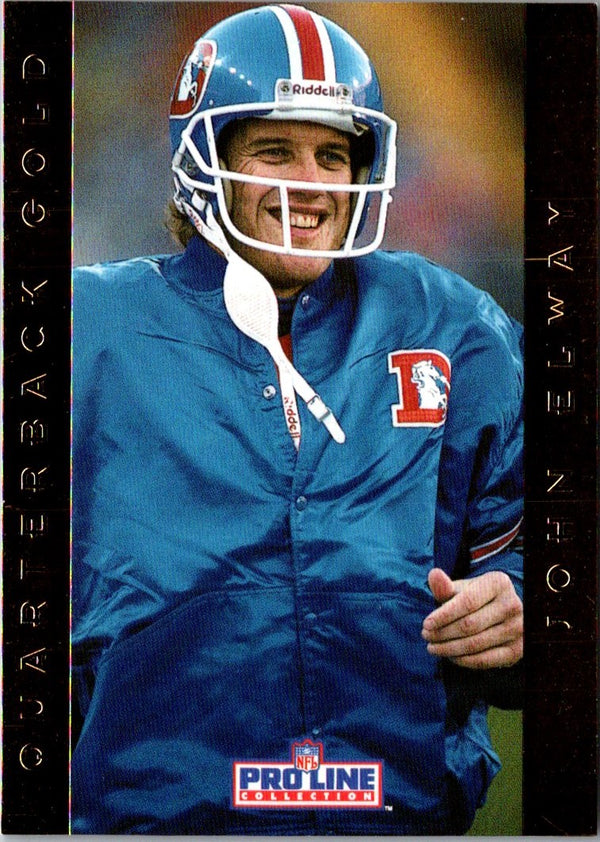 1992 Pro Line Portraits QB Gold John Elway #4