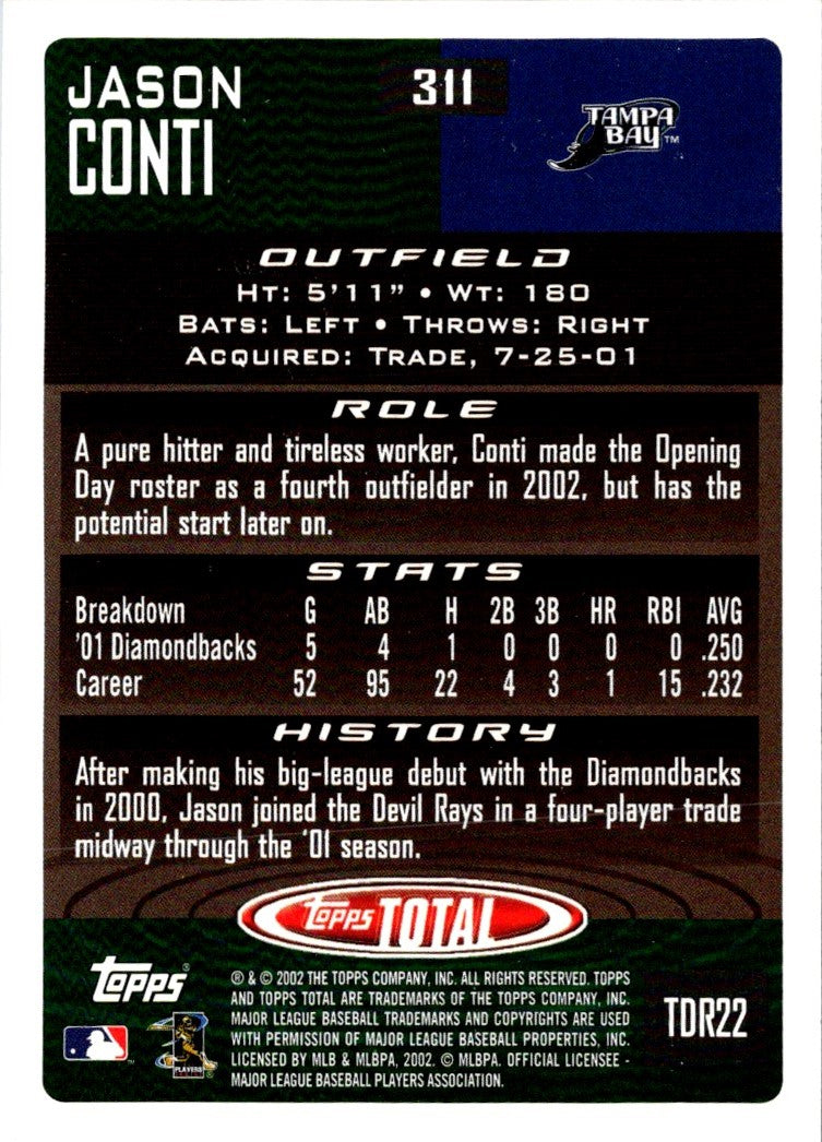 2002 Topps Total Jason Conti