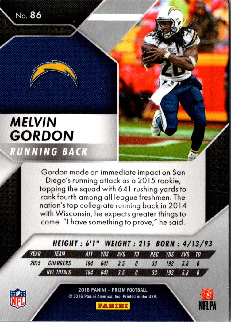 2016 Panini Prizm Melvin Gordon