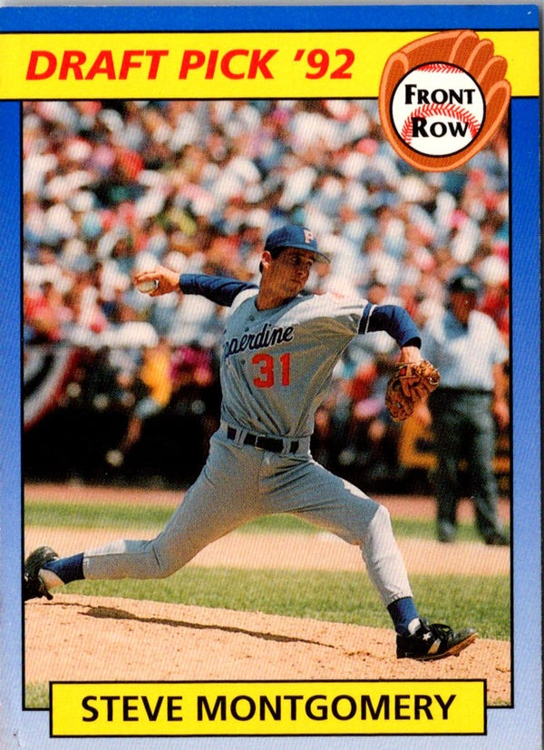 1992 Front Row Draft Picks Steve Montgomery #87