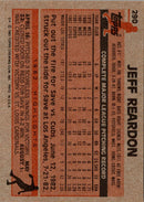 1983 Topps Jeff Reardon