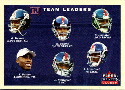 2001 Fleer Tradition Amani Toomer/Kerry Collins/Keith Hamilton/Tiki Barber/Emmanuel McDaniel/Jessie Armstead #388