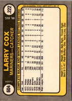 1981 Fleer Larry Cox #604