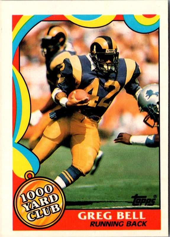 1989 Topps 1000 Yard Club Greg Bell #8