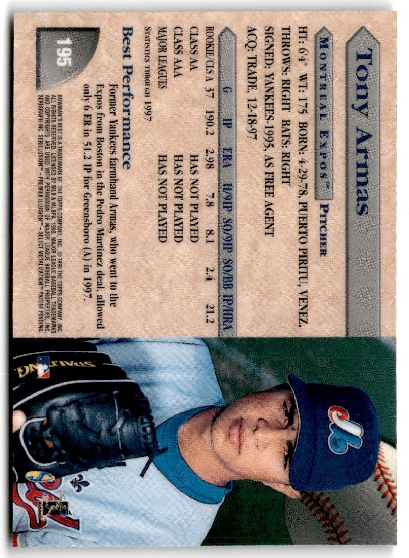 1998 Bowman's Best Tony Armas Jr.