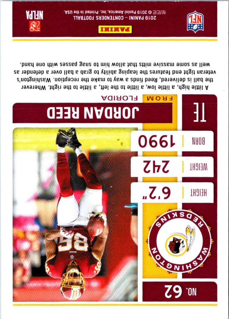 2019 Panini Contenders Jordan Reed