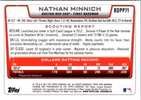 2012 Bowman Draft Picks & Prospects Chrome Nathan Minnich #BDPP71