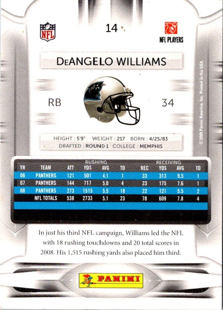 2009 Playoff Prestige DeAngelo Williams