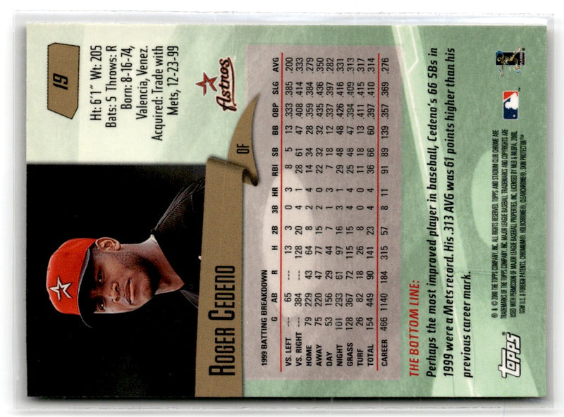 1998 Stadium Club Chrome Roger Cedeno