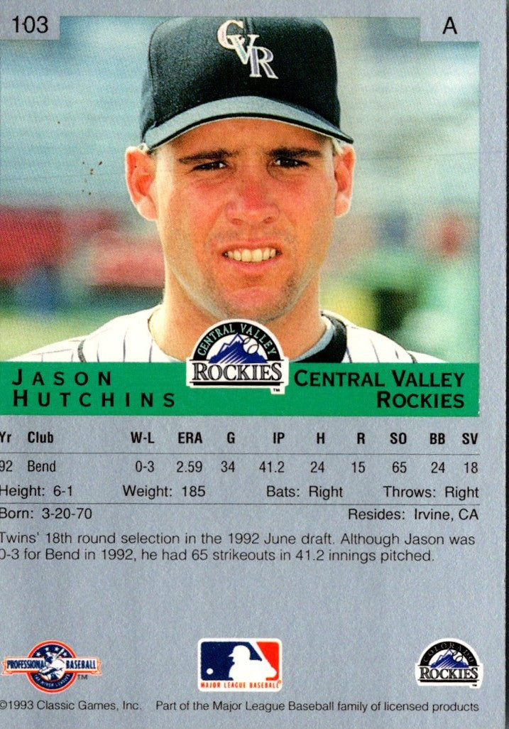 1993 Classic Best Jason Hutchins