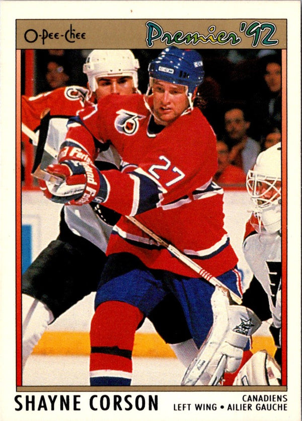 1991 O-Pee-Chee Premier Shayne Corson #161