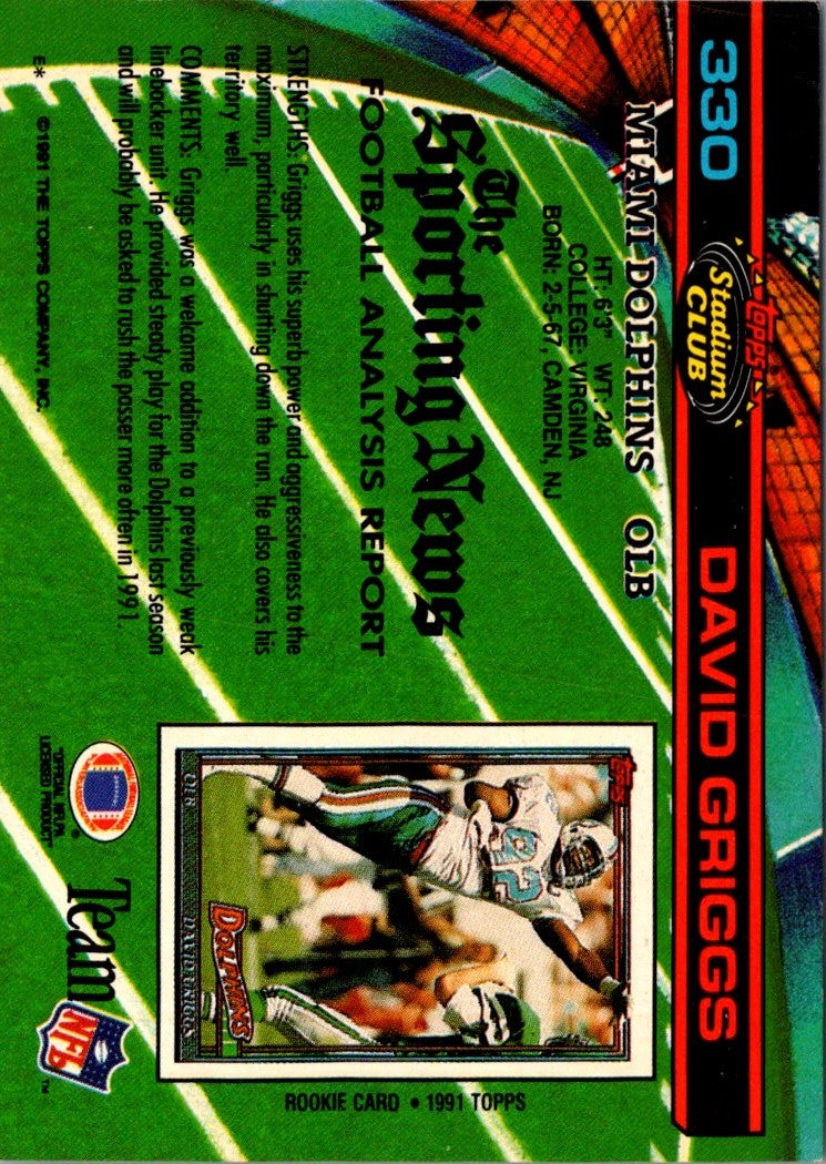 1991 Stadium Club David Griggs