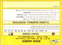 1987 Classic Update Yellow Dion James #144