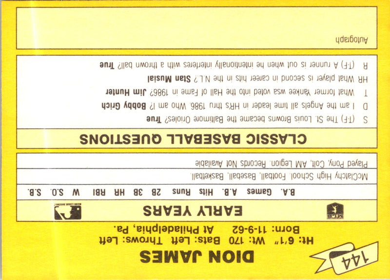 1987 Classic Update Yellow Dion James