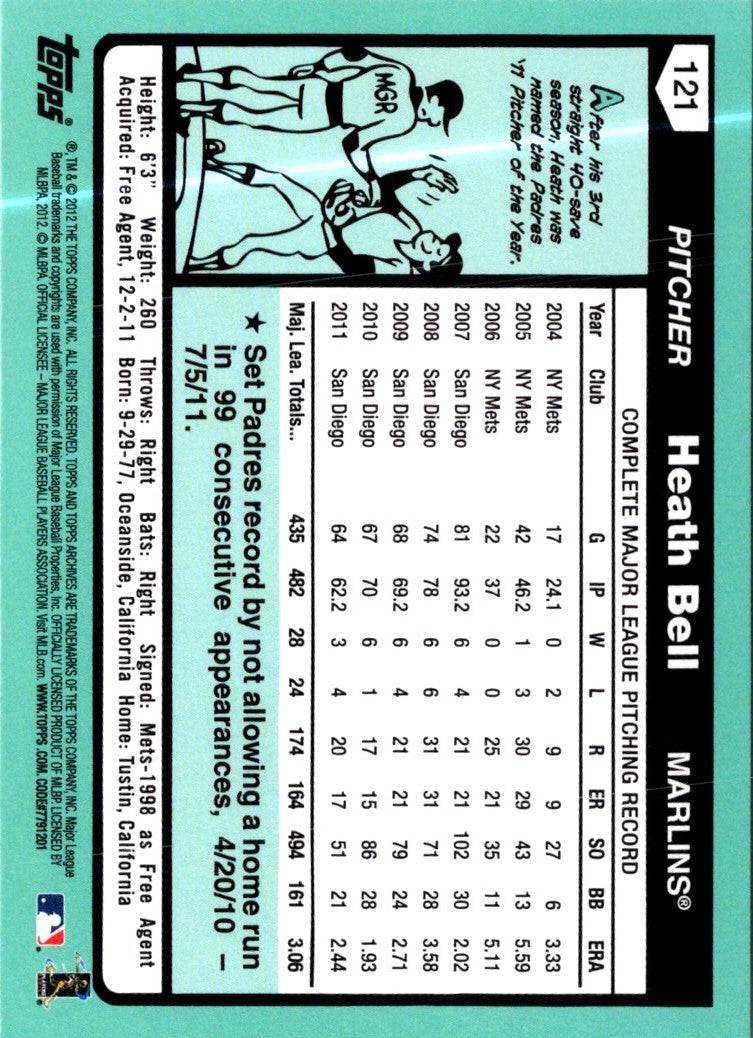 2012 Topps Archives Heath Bell
