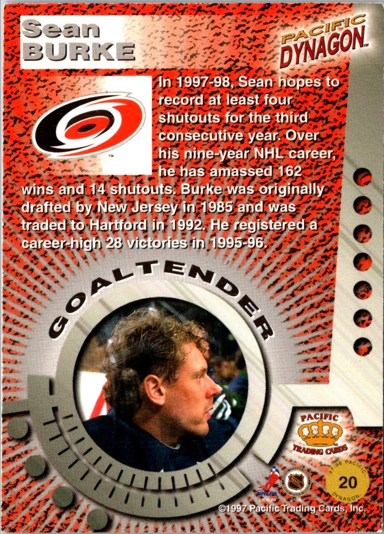 1997 Pacific Dynagon Red Sean Burke